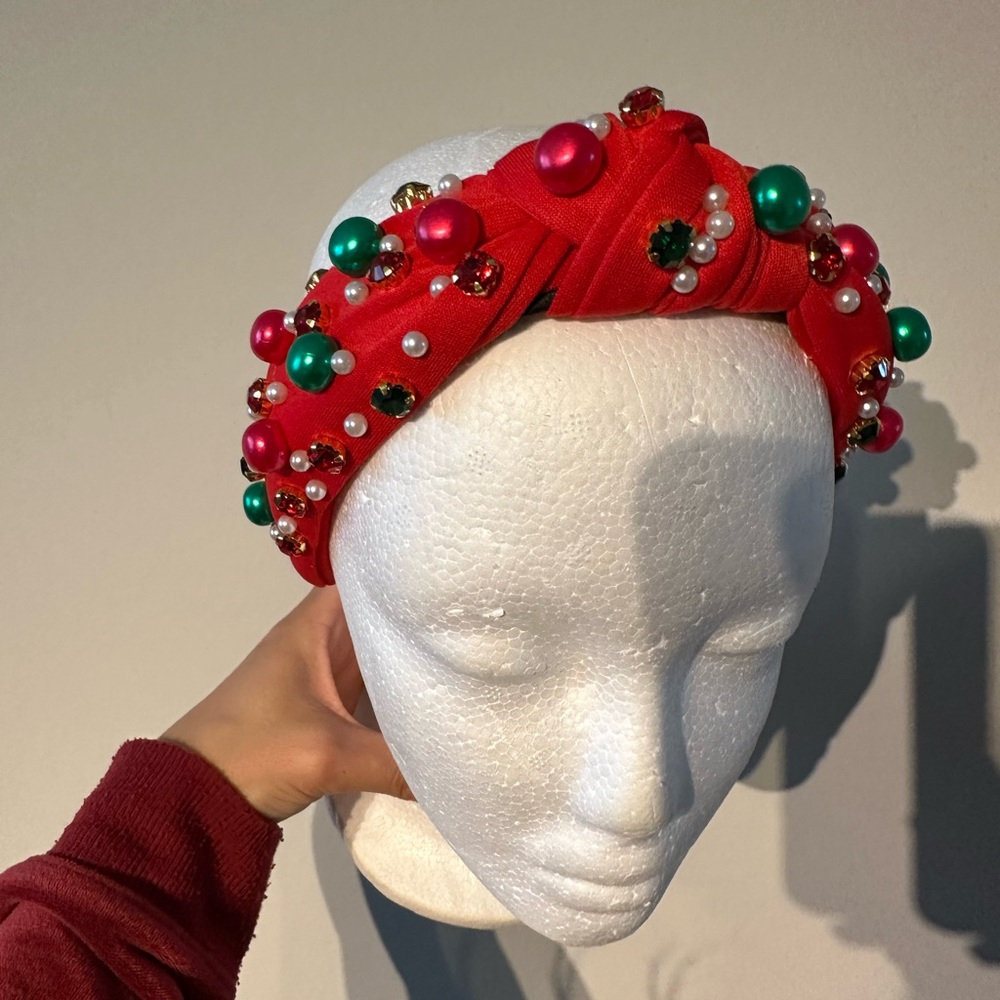 Red Embellished Headband - Picture 1 of 2